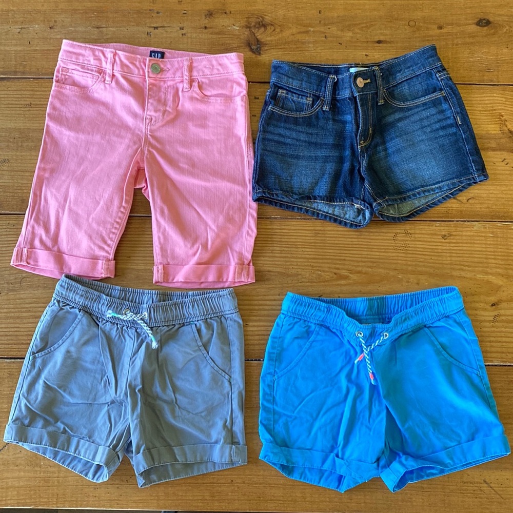 Lot 4 girls 7/8 shorts Gap, Old Navy, Target